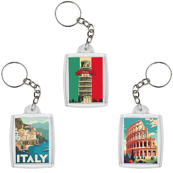 Chaveiro Personalizado da Itália - Chaveiro Da Itália Decoração 6x4cm