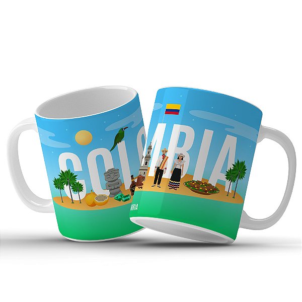 Caneca Personalizada Ponto Turísticos Da Colômbia  - Caneca Da Colômbia