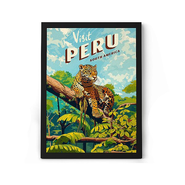 Quadro Decorativo Com Tema de Viagens do Peru