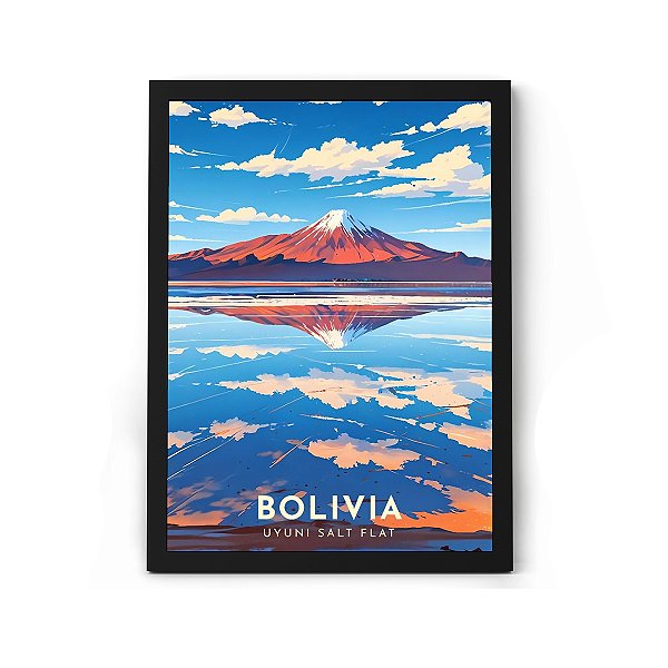 Quadro Decorativo Com Tema de Viagem da Bolívia