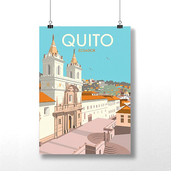 Placa Decorativa Do Equador Quito Com Tema de Viagem