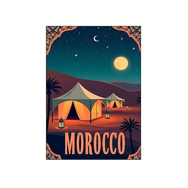 Imã de Geladeira Pontos Turístico de Marrocos Souvenir de Viagem