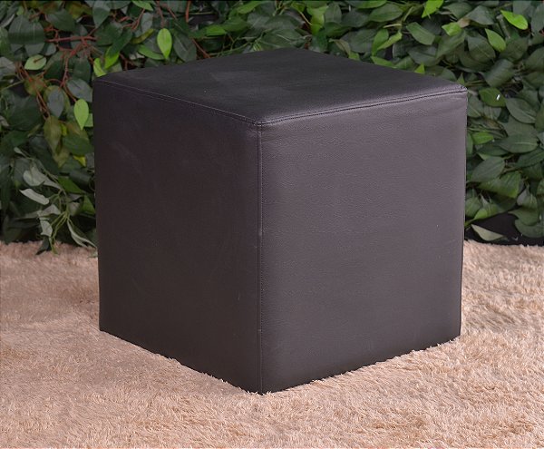 4948 Pufe Quadrado Preto