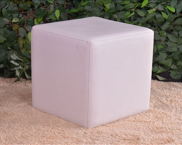 4949 Pufe Quadrado Branco
