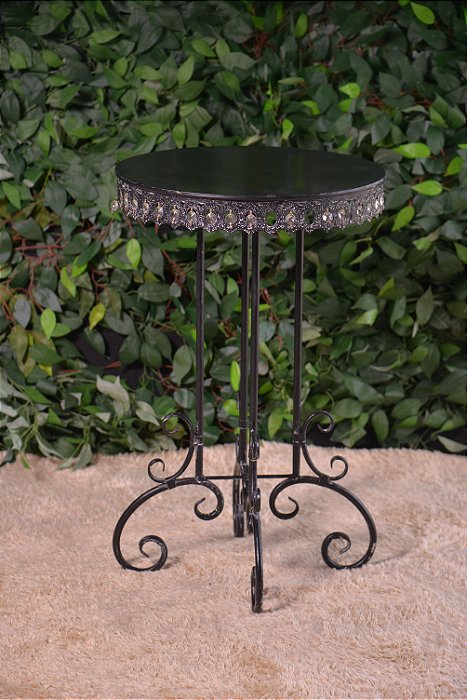 4968 Mesa canto metal preta