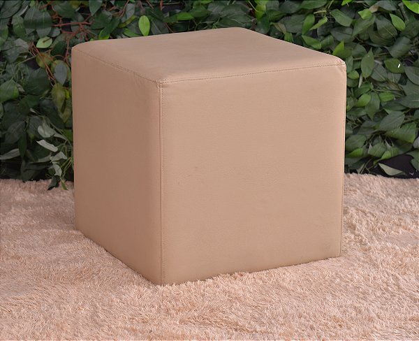 5006 Pufe quadrado bege