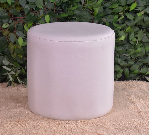 5007 Pufe redondo branco