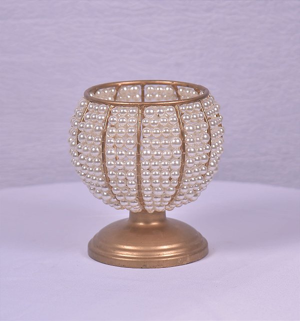 4770 vaso dourado com pérola p.