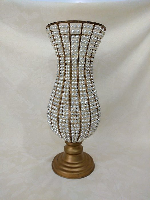4772 vaso dourado com pérola m.