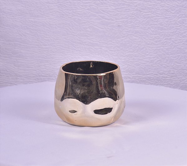 4782 vaso cerâmica dourado