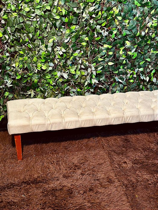 4854 Banco capitonê bege
