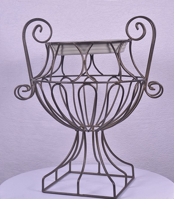 4863 vaso taça ferro escuro grande