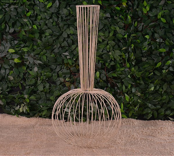 4886 vaso ferro decorativo branco