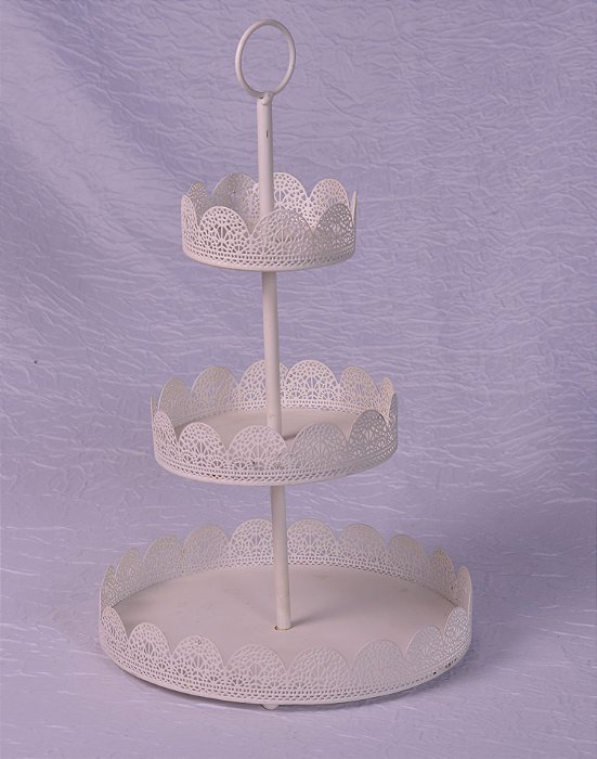 5101 bandeja de doce metal provençal 3 andares