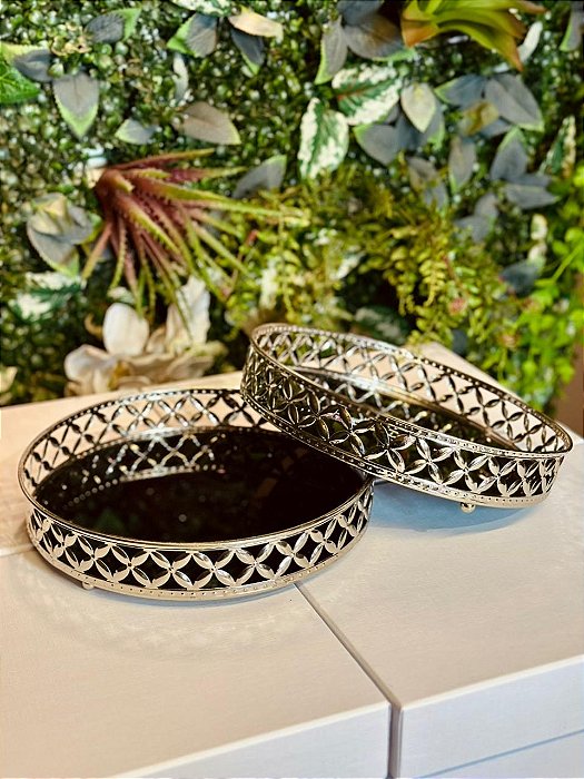 5078 Bandeja doce redonda prateada g.