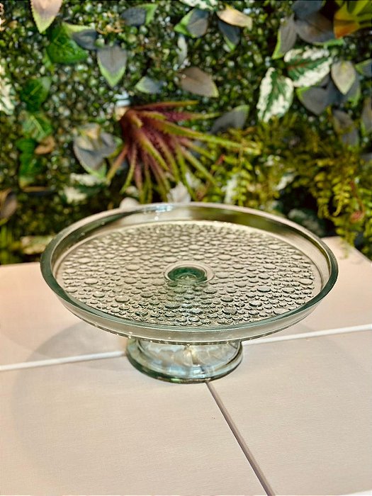 5081 Bandeja doce vidro bolinhas com pé