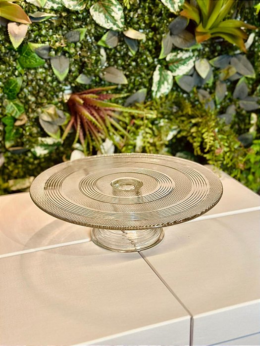 5456 Bandeja doce vidro com pé