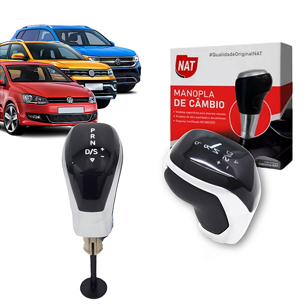 Bola De Cambio Manopla Automatica Led Taos T-cross Nivus Virtus Polo Tiguan  2020 Até 2025