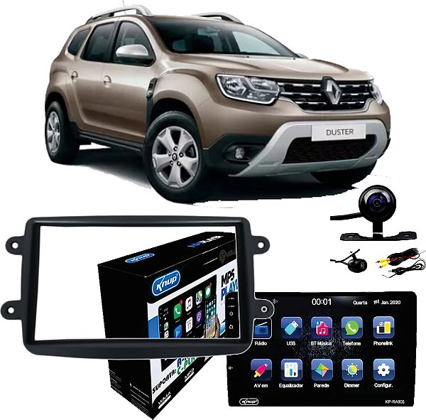 Central Multimidia Mp5 Som Kwid Captur Sandero Logan Duster