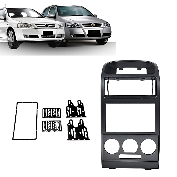 Moldura Preta 2 Din Permark Astra 1998 1999 2000 2001 2002 2003 2004 2005 2006 2007 2008 2009 2010 2011