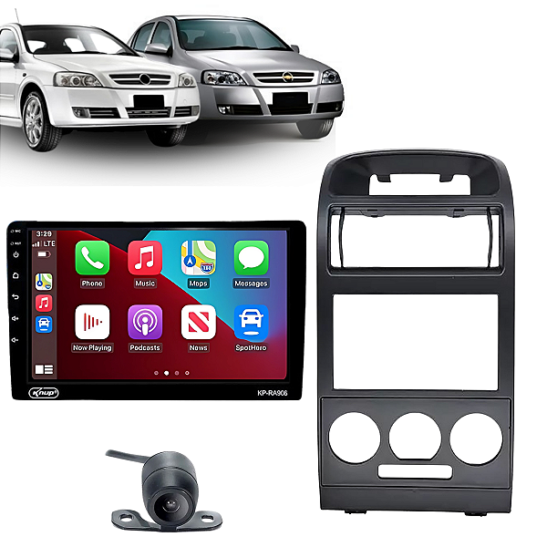 Painel Automotivo Tela Carplay Sistema Android Câmera Ré Astra 1998 1999 2000 2001 2002 2003 2004 2005 2006 2007 2008 2009 2010 2011