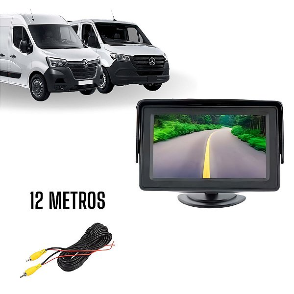 Cabeamento 12 Metros Monitor Lcd 4.3" Polegadas