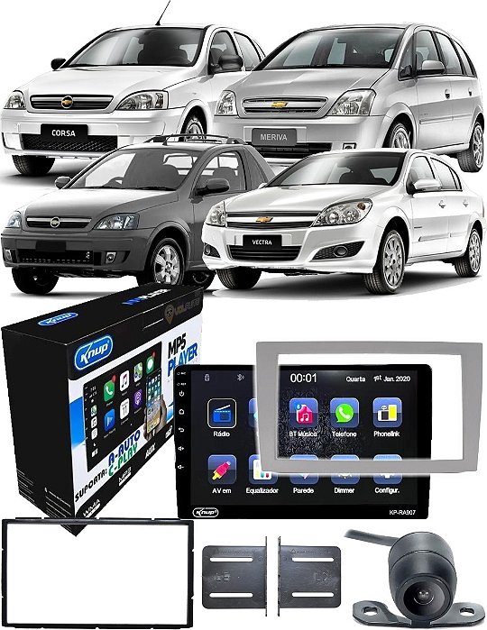 Multimidia Espelhamento Automotivo Corsa Vectra Meriva Montana 2003 2004 2005 2006 2007 2008 2009 2010 2011 2012