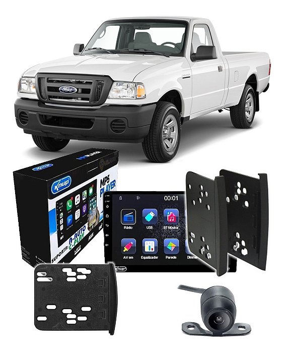 Central Multimidia Espelha Android Auto Car Play Ford Ranger 1995 Até 2012