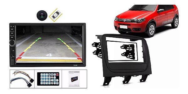Painel Camera RÉ Multimidia Bluetooth Fiat Palio Way Fire 2014 Até 2018