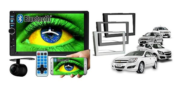 Multimidia Mp5 Moldura Prata Câmera Traseira Vectra 2006 Até 2012