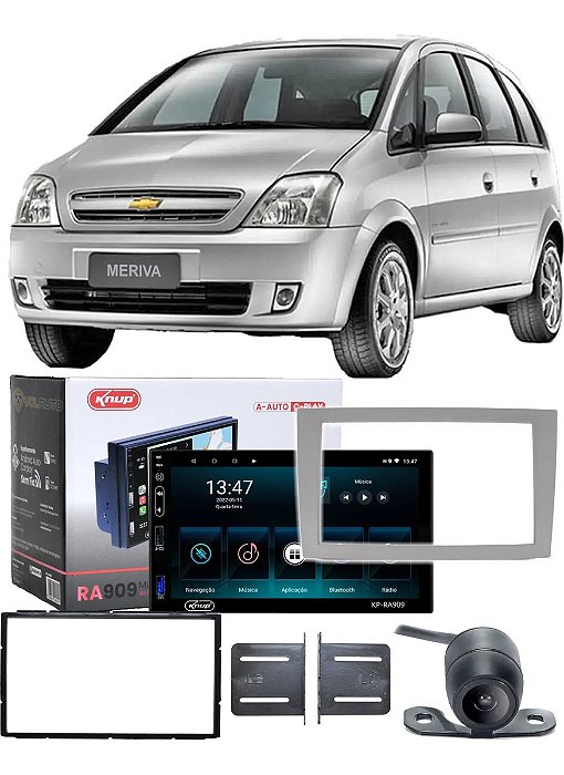 Central Multimidia Carplay Chevrolet Meriva 2002 Até 2012