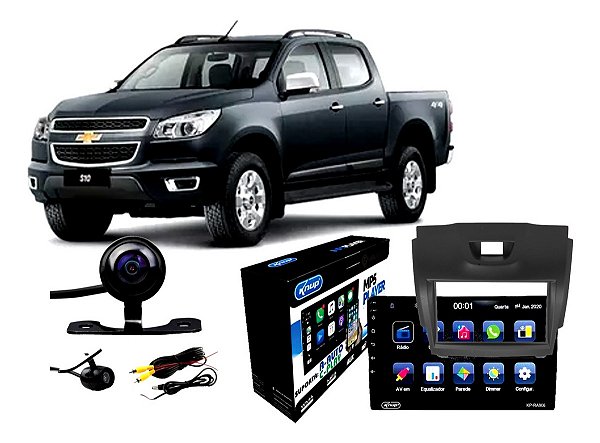 Kit Painel Espelhamento Multimídia Android Auto Carplay S10 Trailblazer 2012 Até 2016