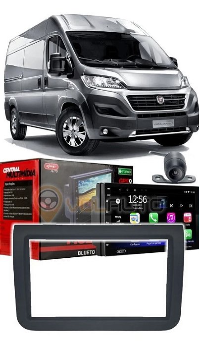 Central Multimídia Android Auto Carplay Gps Ducato 2018 2019 2020 2021