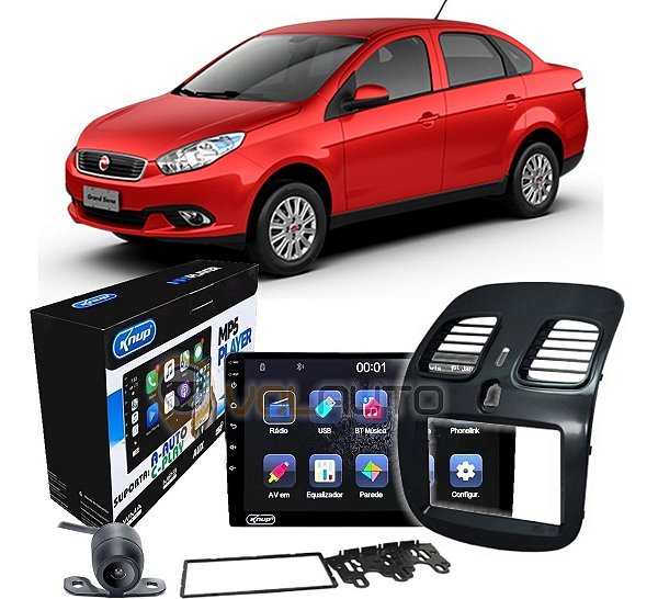 Central Kit Multimidia Android Auto Grand Siena 2012 Até 2021