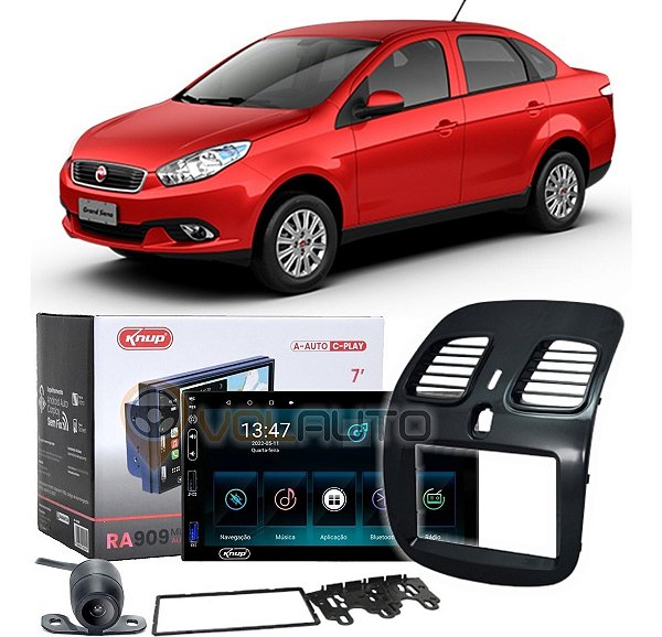 Central Multimidia Android Auto Car Play Gps Grand Siena 2012 Até 2018