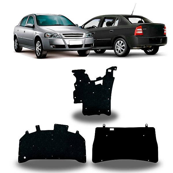 Kit Manta Forro Tampa Porta Malas Corta Fogo Forro De Capô Cherolet  Astra Sedan 2003 Até 2011