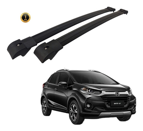 Travessa Aluminio Wr-v Larga Preto 2016 Até 2022
