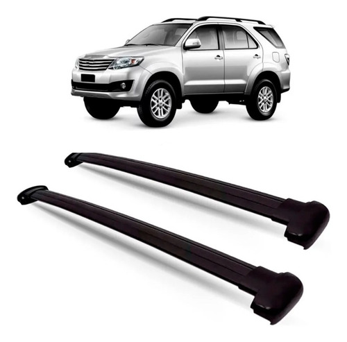 Travessa Aluminio Hilux Sw4 2005 Até 2014 Larga Preto