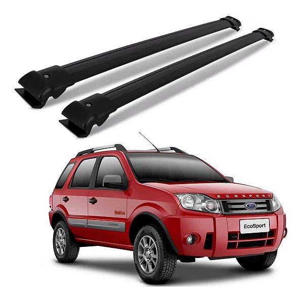 Travessa Aluminio Ecosport 2010 Até 2012 Larga Preto