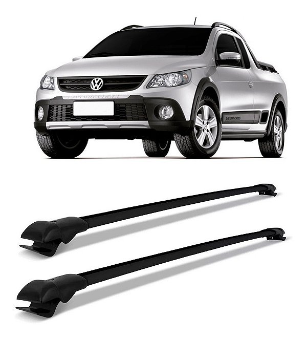 Travessa Aluminio Saveiro Cross 2009 Até 2016 Slim Preto