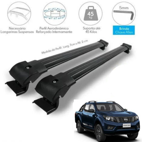 Travessa Aluminio Frontier Attack Larga Preto