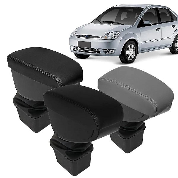 Encosto Descanso Braço Apoio Fiesta Hatch Sedan Ecosport 03 a 10 Encaixe Porta Copos