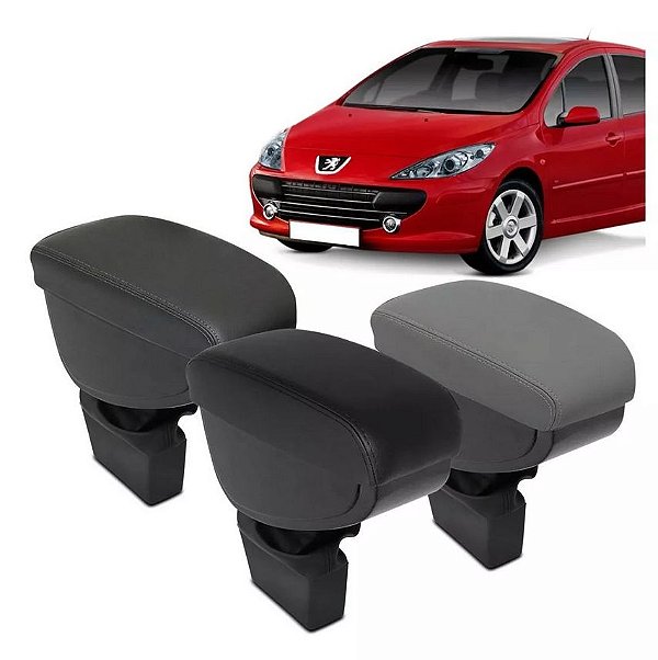 Apoio Descansa Braço Encosto Suporte Porta Objetos Peugeot 307 2002 2003 2004 2005 2006 2007 2008 2009 2010 2011 2012 Couro Preto Cinza Grafite