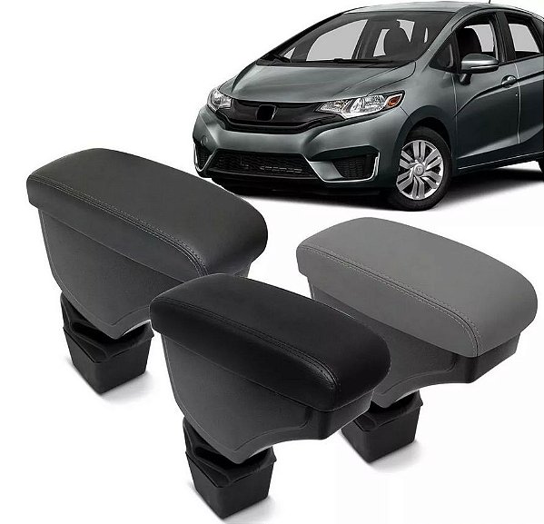 Apoio Descanso Braço Encosto Couro Banco Honda Wrv 2017 2018 2019 Fit 2015 2016 2017 2018 2019 Couro Preto Cinza Grafite Porta Objetos Suporte Automotivo