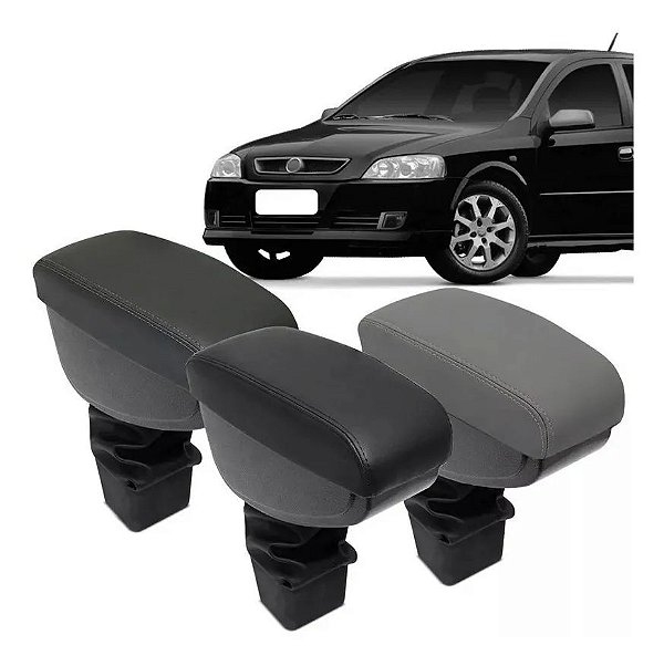 Apoio Encosto De Braço Descanso Astra Hatch Sedan 2003 2004 2005 2006 2007 2008 2009 2010 2011 2012 Couro Preto Cinza Grafite Porta Objetos Suporte Automotivo