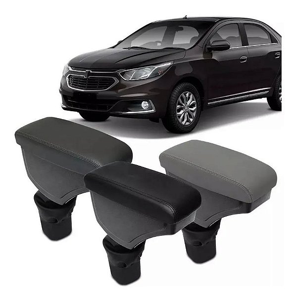 Apoio Encosto De Braço Descanso Cobalt 2012 2013 2014 2015 2016 2017 2018 2019 Couro Preto Cinza Grafite Porta Objetos Suporte Automotivo