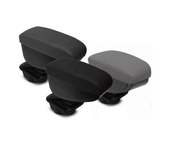 Apoio Descanso De Braço Encosto Banco Ecosport 2010 2011 2012 Fiesta Hatch 2011 2012 2013 2014 Couro Preto Cinza Grafite Porta Objetos Suporte Automotivo