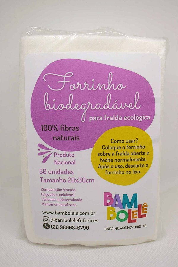 Forrinho biodegradável - pacote com 50 unidades