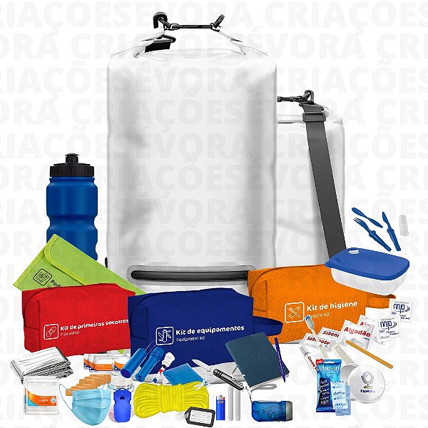 Mochila de Emergência Flutuante Évora | Kit Jumbo - 100% à Prova D'Água