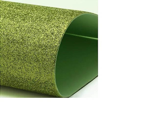 Placa Eva Com Glitter Verde Claro 40cmx48cm Unidade